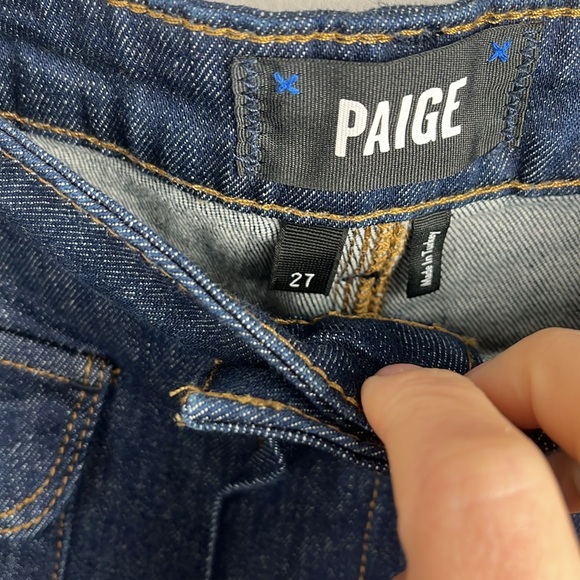 Paige Harper high rise ankle wide leg 27 Dark Blue Wide-Leg Jeans new - Picture 8 of 10